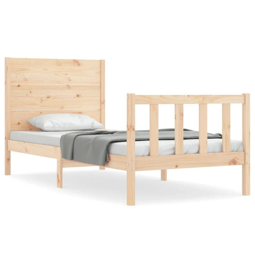 Maison Chic - Cadre/structure de lit avec tête de lit pour adulte - Lit Moderne Chambre petit simple bois massif -MN83426 Maison Chic  - Lit bateau Lit enfant