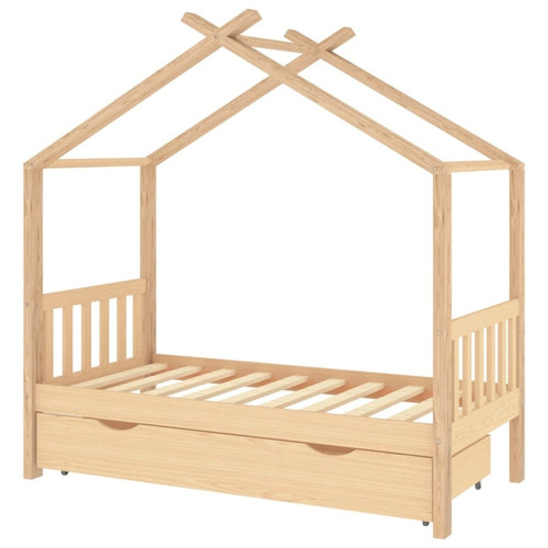 Lit enfant Maison Chic Lit d'Enfant Chambre - Cadre de lit pour enfant avec tiroir bois de pin massif 80x160 cm -MN71648