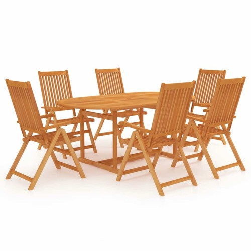 Ensembles tables et chaises Maison Chic Salon de jardin 7 pcs - Table et chaises d'extérieur - Mobilier/Meubles de jardin Moderne Bois de teck massif -MN76317