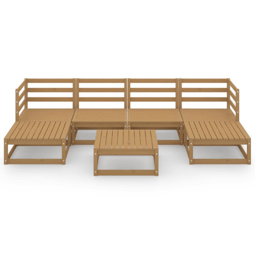 Maison Chic Salon de jardin 7 pcs - Table et chaises d'extérieur - Mobilier/Meubles de jardin Moderne bois de pin massif -MN49689