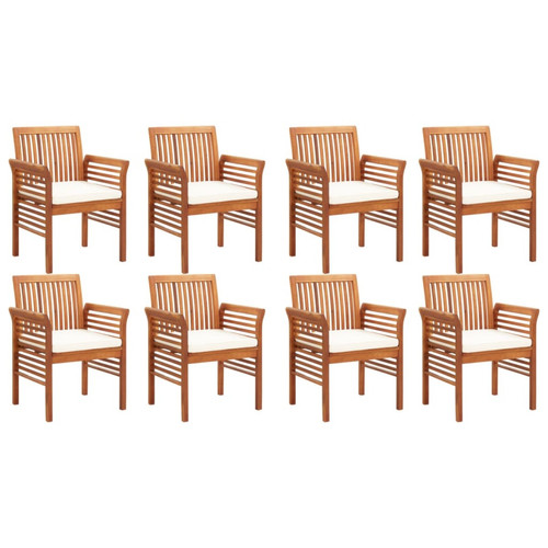 Ensembles tables et chaises Mobilier à dîner 9 pcs de jardin - Ensemble table et chaises d'extérieur - Salon/Mobilier de jardin classique et coussins Acacia solide -MN61083