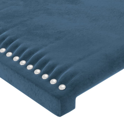 Têtes de lit Lot de 2 Têtes de lit design Bleu pour chambre - Décoration de lit foncé 100x5x78/88 cm Velours -MN91251