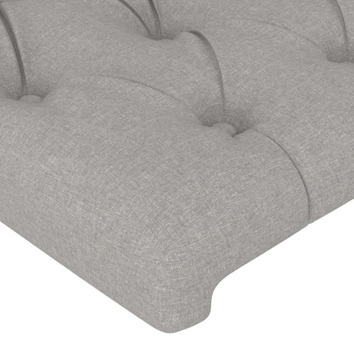Têtes de lit Lot de 2 Têtes de lit design pour chambre - Décoration de lit Gris clair 80x7x78/88 cm Tissu -MN38322