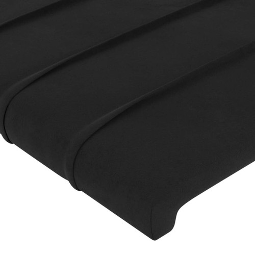 Têtes de lit Lot de 2 Têtes de lit design pour chambre - Décoration de lit Noir 100x5x78/88 cm Velours -MN38557
