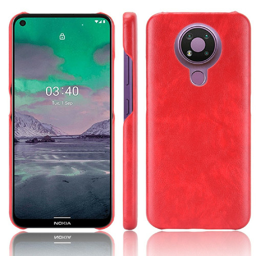 Other - Coque en TPU + PU texture de litchi rouge pour votre Nokia 3.4 Other  - Coques Smartphones Coque, étui smartphone