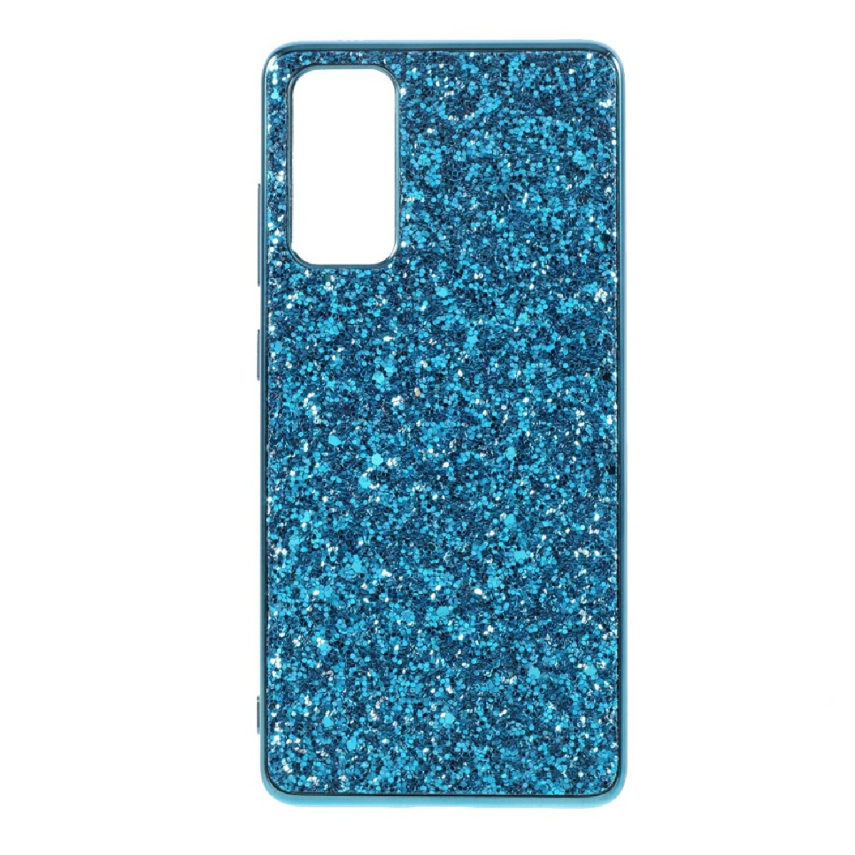 Coque, étui smartphone Other Coque en TPU cadre de conception de paillettes scintillantes hybride bleu pour votre Samsung Galaxy S20 FE/S20 FE 5G