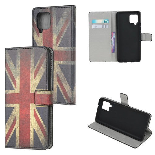 Other - Etui en PU impression de motifs avec support drapeau britannique pour votre Samsung Galaxy A12 Other  - Accessoires Samsung Galaxy Accessoires et consommables