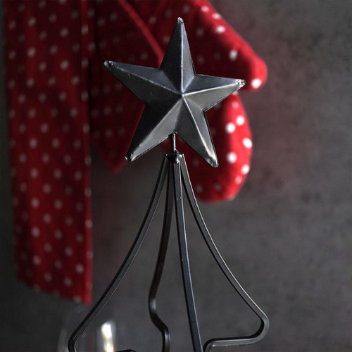 Other Bougeoir sapin de Noël pour bougie chauffe-plat, métal, loft noir Bougeoir de Noël 55 cm
