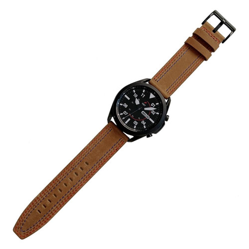 Other - Bracelet en cuir véritable 20mm, marron pour votre Samsung Galaxy Watch 4/4 Classic/Amazfit GTS 3 Other  - Montre et bracelet connectés