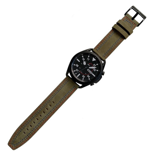 Other - Bracelet en cuir véritable 20mm, vert pour votre Samsung Galaxy Watch 4/4 Classic/Amazfit GTS 3 Other  - Objets connectés