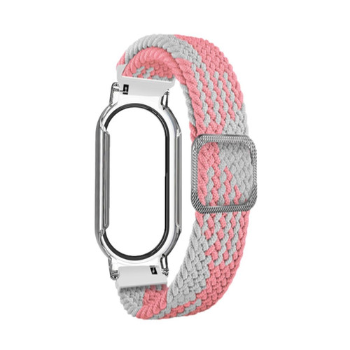 Other - Bracelet en nylon élastique, 3 en 1, tressé pour votre Xiaomi Mi Band 7/7 NFC - Blanc rose/transparent Other  - Montre et bracelet connectés