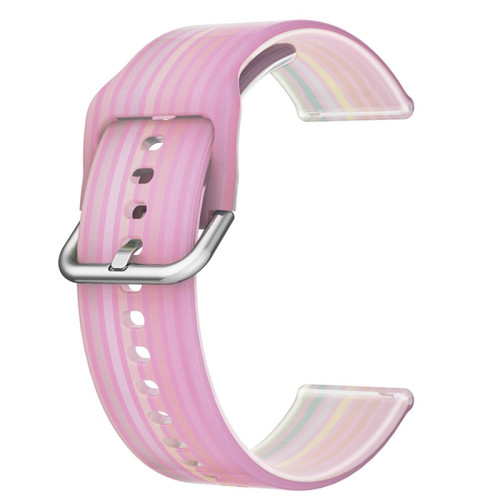 Other - Bracelet en silicone 22mm, sangle couleur arc-en-ciel pour Samsung Galaxy Watch3 45mm/Huawei Watch GT 2/GT 3 Pro/Watch GT Runner - Arc-en-ciel rose Other  - Objets connectés