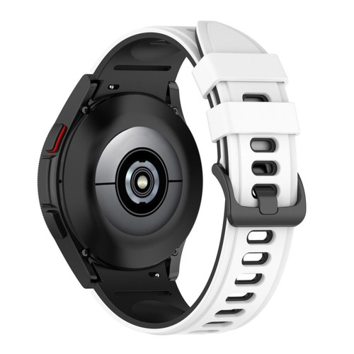 Other - Bracelet en silicone bicolore, respirant, blanc/noir pour votre Samsung Watch4 40mm 44mm/Watch4 Classic 42mm 46mm/Watch Active2 40mm 44mm/Watch3 41mm Other  - Montre et bracelet connectés