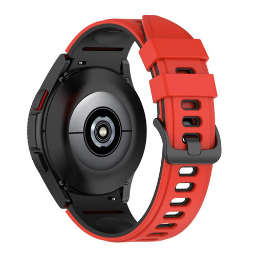 Other - Bracelet en silicone bicolore, respirant, rouge/noir pour votre Samsung Watch4 40mm 44mm/Watch4 Classic 42mm 46mm/Watch Active2 40mm 44mm/Watch3 41mm Other  - Objets connectés