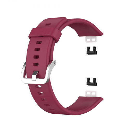 Other - Bracelet en silicone Boucle souple rouge vin pour votre Huawei Watch Fit 2020 Other  - Montre et bracelet connectés