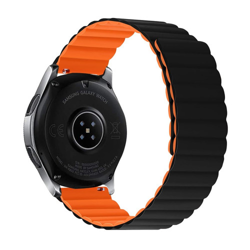 Other - Bracelet en silicone magnétique, à déclenchement rapide, 22mm, taille S pour votre Samsung Galaxy Watch 3 45mm/Gear S3 Frontier/Classic - noir/orange - Samsung gear s3 frontier