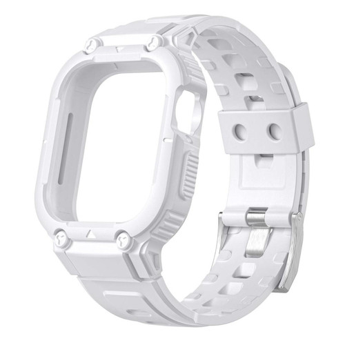 Other - Bracelet en silicone pour votre Apple Watch Series 8/7 45mm/6/5/4/SE/SE (2022) 44mm/3/2/1 42mm - blanc Other  - Montre et bracelet connectés