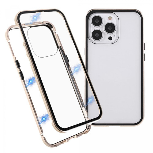 Other - Bumper en métal magnétique haute transparence anti-jaunissement or pour votre Apple iPhone 13 Pro Max 6.7 pouces Other  - Accessoire Smartphone