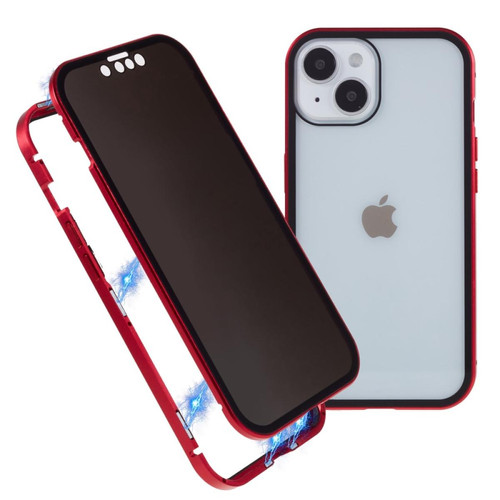 Other - Coque en cadre métallique anti-spy, magnétique double-face pour votre iPhone 14 - rouge Other  - Accessoire Smartphone