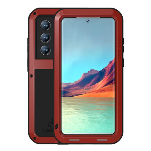 Other - Coque en silicone + métal LOVE MEI anti-rayures rouge pour votre Samsung Galaxy S22 Ultra 5G Other  - Coque Galaxy S6 Coque, étui smartphone