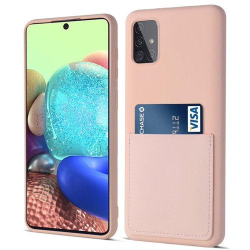 Other - Coque en silicone anti-rayures avec porte-carte rose pour Samsung Galaxy A71 5G SM-A716 Other - Other
