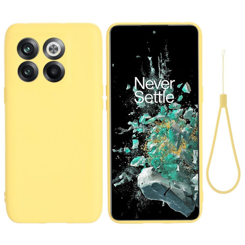 Other - Coque en silicone antichoc, doublure en fibre, anti-rayures avec sangle pour votre OnePlus 10T 5G/Ace Pro 5G - jaune Other  - Accessoire Smartphone