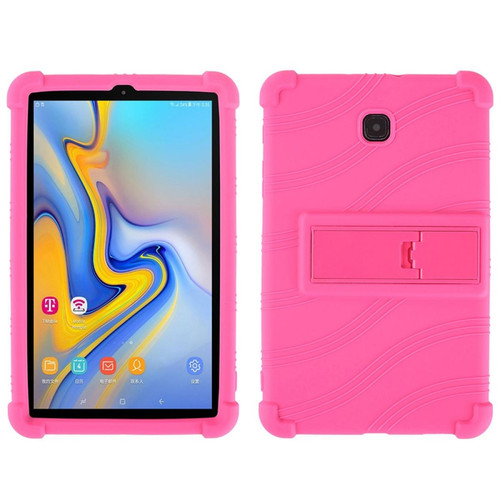 Other - Coque en silicone flexible avec béquille pliable rose pour votre Samsung Galaxy Tab A 8.0 (2018) SM-T387 Other  - Housse, étui tablette