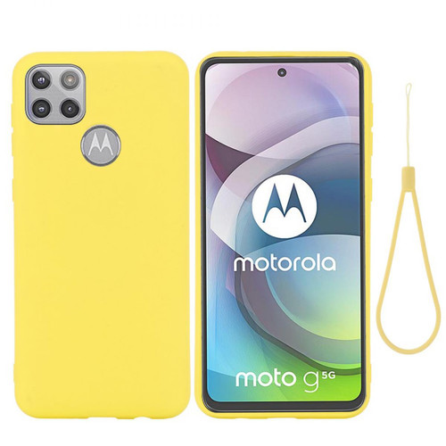 Other - Coque en silicone souple avec sangle jaune pour votre Motorola Moto G 5G Other  - Coque motorola moto g