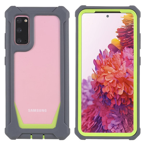 Coque, étui smartphone Other Coque en TPU + acrylique antichoc, détachable 2 en 1 Gris foncé/vert gazon pour votre Samsung Galaxy S20 4G/5G