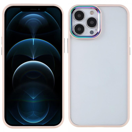 Other - Coque en TPU + acrylique multicolore, électroplaqué avec protection de l'objectif de la caméra rose pour votre iPhone 12 Pro Max 6.7 pouces Other  - Coque, étui smartphone