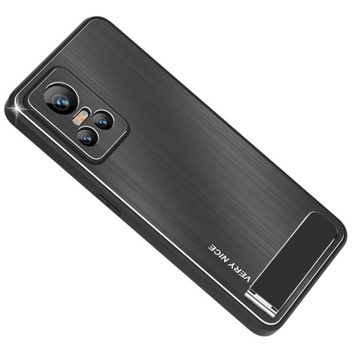 Other - Coque en TPU + alliage d'aluminium avec béquille pour votre Realme GT Neo3 - noir - Accessoire Smartphone Realme