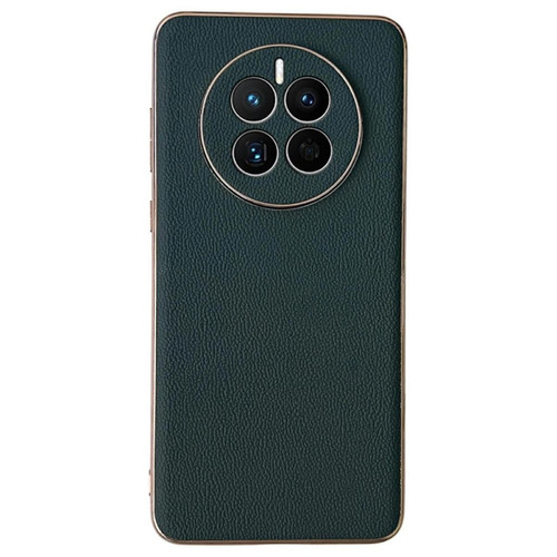 Other - Coque en TPU + cuir véritable anti-rayures, électroplaqué pour votre Huawei Mate 50 4G - vert nuit Other  - Coque, étui smartphone