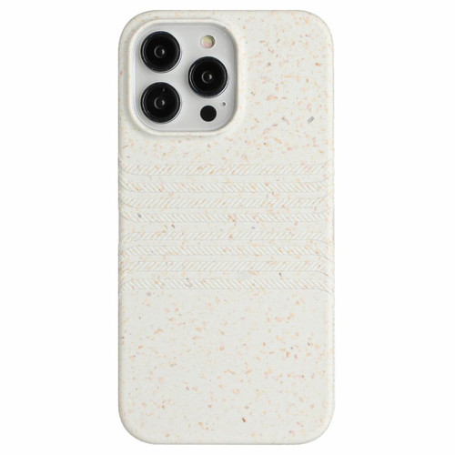 Coque, étui smartphone Other Coque en TPU + paille de blé anti-rayures, entièrement biodégradable, anti-chocs pour votre iPhone 14 Pro - blanc