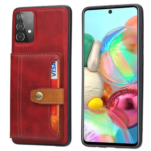 Other - Coque en TPU + PU anti-rayures avec béquille et porte-cartes rouge pour votre Samsung Galaxy A53 5G Other  - Coque Galaxy S6 Coque, étui smartphone