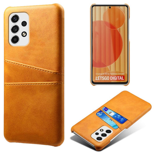 Other - Coque en TPU + PU anti-rayures avec porte-carte orange pour votre Samsung Galaxy A53 5G Other  - Coque Galaxy S6 Coque, étui smartphone