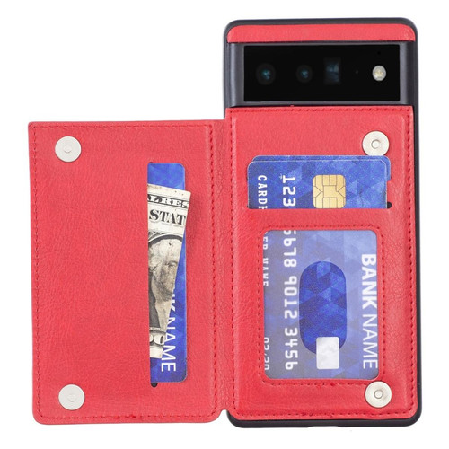 Other - Coque en TPU + PU avec béquille et porte-cartes, rouge pour votre Google Pixel 6 Other  - Coque, étui smartphone