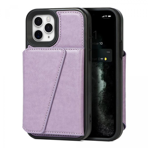 Other - Coque en TPU + PU avec béquille et porte-cartes violet pour votre Apple iPhone 11 Pro 5.8 pouces Other  - Accessoires et consommables