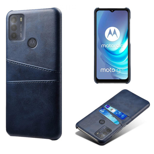 Other - Coque en TPU + PU avec double porte-cartes bleu pour votre Motorola Moto G50 Other  - Marchand Magunivers