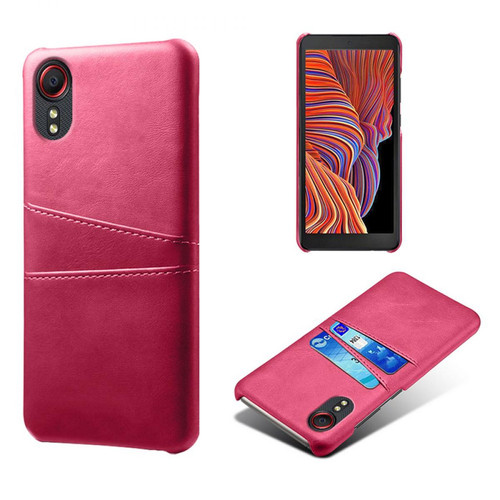 Other - Coque en TPU + PU Bien protégé rigide avec 2 porte-cartes rose pour Samsung Galaxy Xcover 5 Other  - Samsung xcover