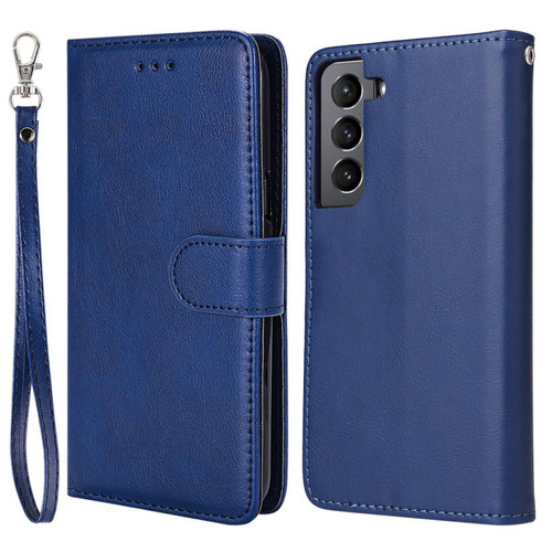 Other - Coque en TPU + PU détachable avec support et sangle bleu pour votre Samsung Galaxy S22 5G Other  - Accessoire Smartphone