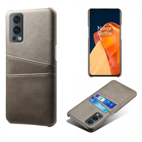 Other - Coque en TPU + PU double porte-cartes, anti-chute, gris pour votre OnePlus Nord 2 5G Other  - Accessoire Smartphone
