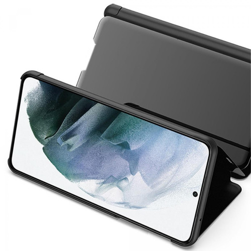 Other - Coque en TPU + PU électroplaqué, surface miroir avec support noir pour votre Samsung Galaxy S22 Plus Other  - Coque Galaxy S6 Coque, étui smartphone
