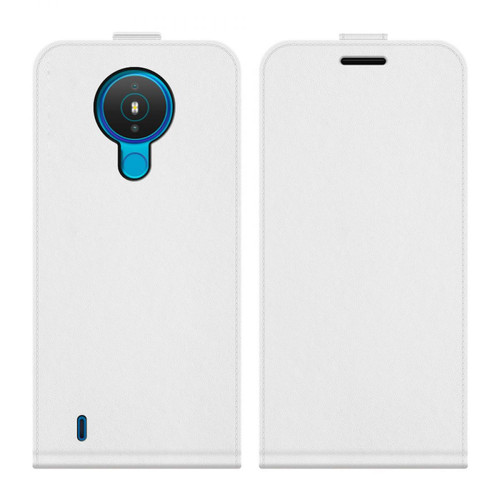 Other - Coque en TPU + PU Flip vertical Crazy Horse avec porte-carte blanc pour votre Nokia 1.4 Other  - Coque, étui smartphone