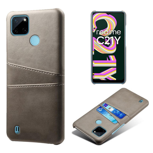 Other - Coque en TPU + PU KSQ anti-griffes avec porte-cartes, gris pour votre Realme C21Y/Realme C25Y Other  - Accessoire Smartphone