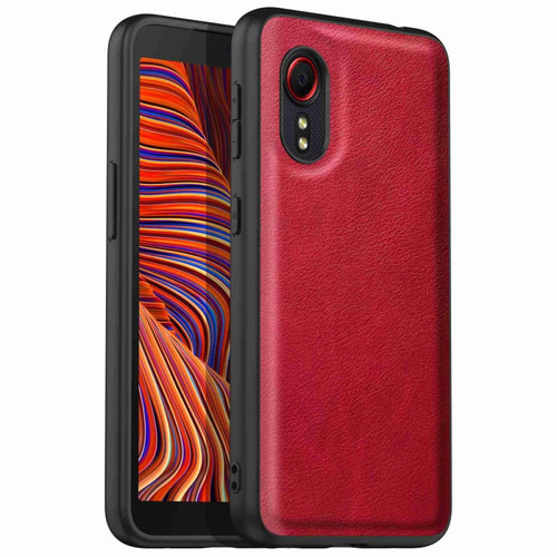 Other - Coque en TPU + PU style rétro pour votre Samsung Galaxy Xcover 5 - rouge Other  - Samsung xcover