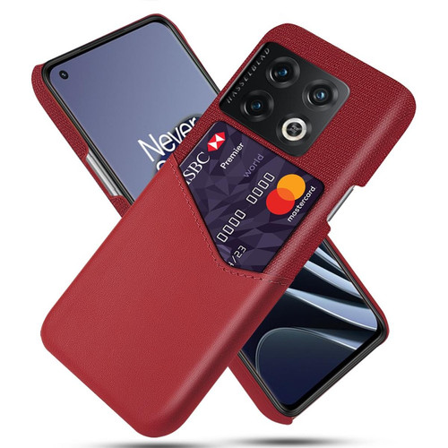 Other - Coque en TPU + PU ultra-mince avec porte-carte, rouge pour votre OnePlus 10 Pro 5G Other  - Coque, étui smartphone