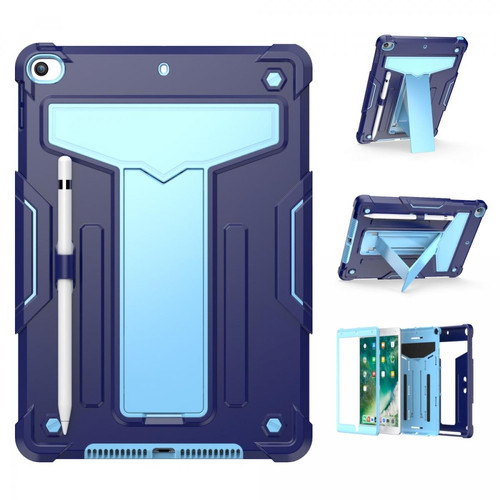 Other - Coque en TPU + silicone avec béquille en forme de T, anti-chute, antichoc bleu marine/bleu pour votre Apple iPad 10.2 (2021) Other  - Accessoire Tablette