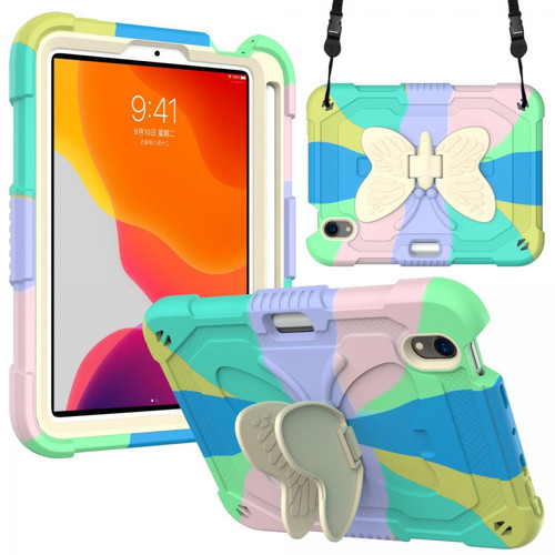 Other - Coque en TPU + silicone avec béquille et bandoulière coloré/vert pour votre Apple iPad mini (2021) Other  - Accessoire Tablette