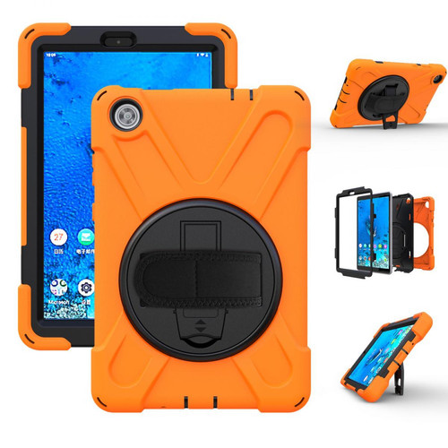 Other - Coque en TPU + Silicone avec béquille pivotante à 360° et bandoulière orange pour votre Lenovo Tab M8 8 TB-8505F/8505X Other - Orange tablette