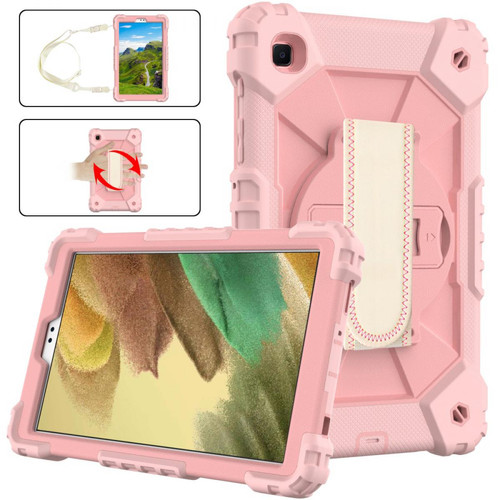 Other - Coque en TPU + Silicone Couleur de contraste de conception avec béquille en dragonne or rose pour votre Samsung Galaxy Tab A7 Lite 8.7 pouces T225/T220 (2021) Other  - Accessoire Tablette